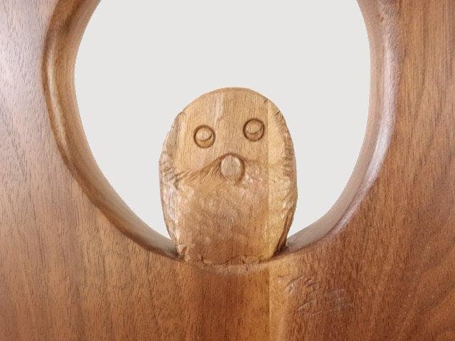 ふくろう　椅子　ダイニングチェアーC イス　ウォールナット材　勇峰工芸（新）