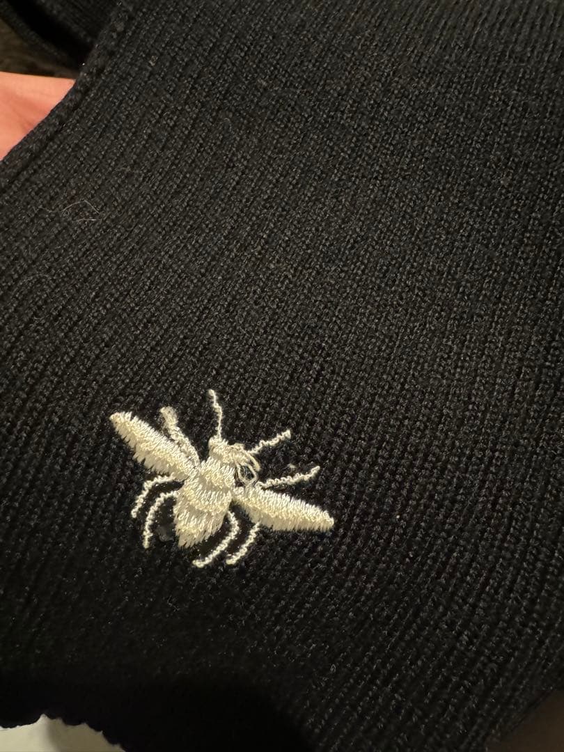 Dior 蜂刺繍 マフラー 黒
