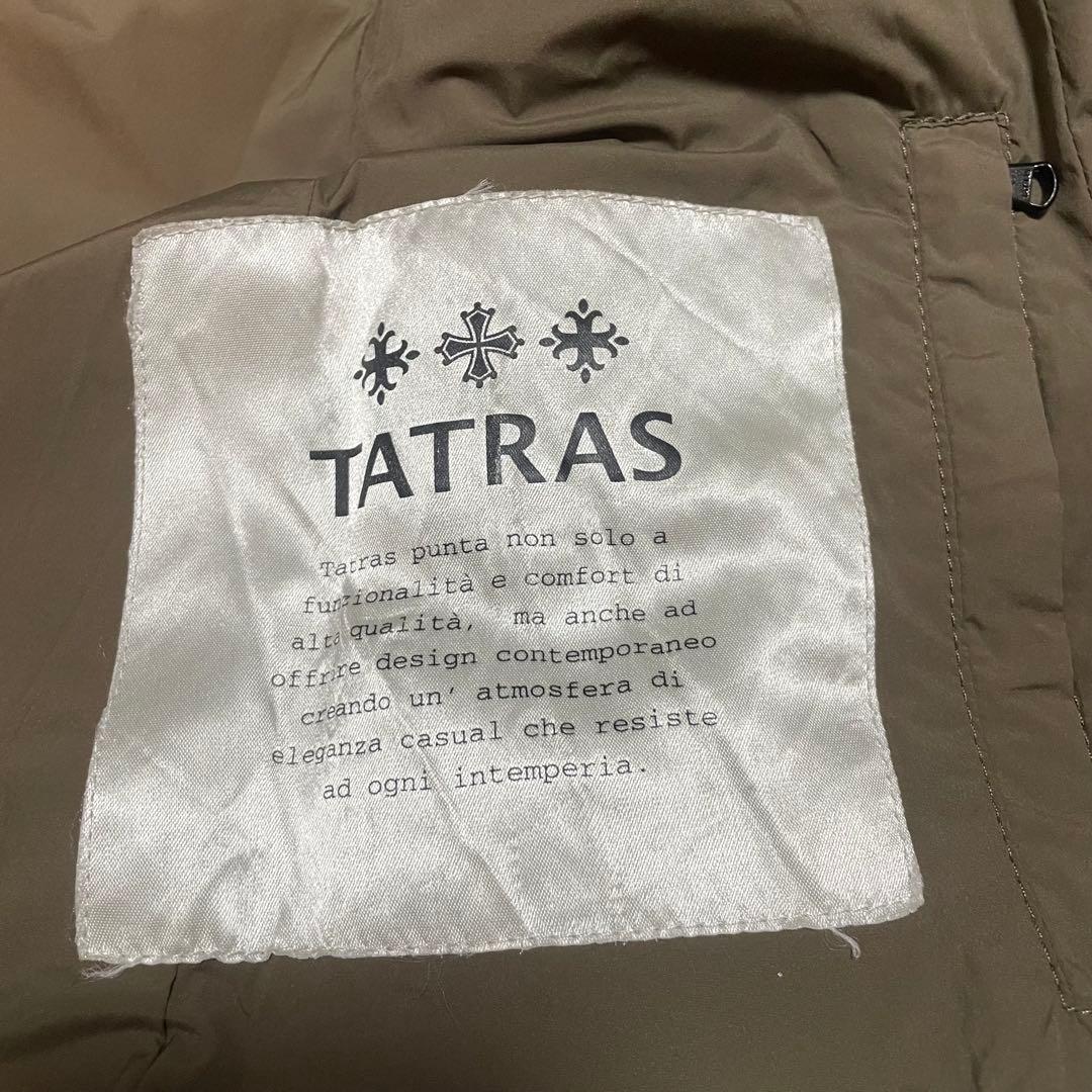 TATRAS タトラス ロングダウンコート リアルファー ベルト付き カーキ