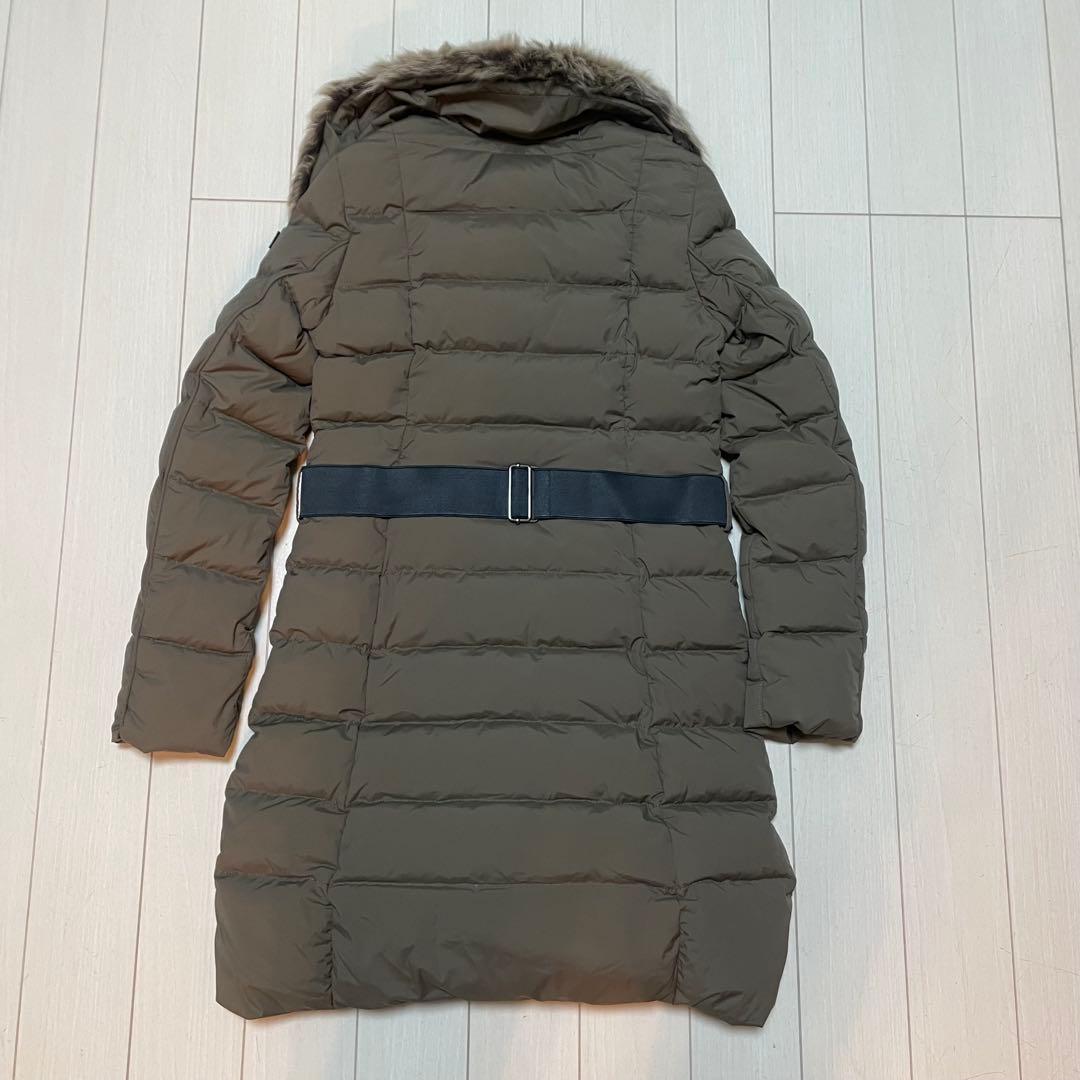 TATRAS タトラス ロングダウンコート リアルファー ベルト付き カーキ