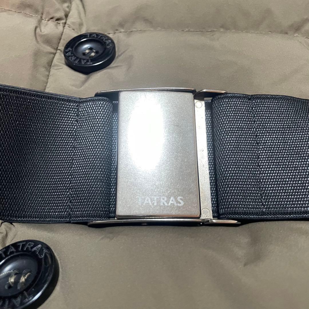 TATRAS タトラス ロングダウンコート リアルファー ベルト付き カーキ