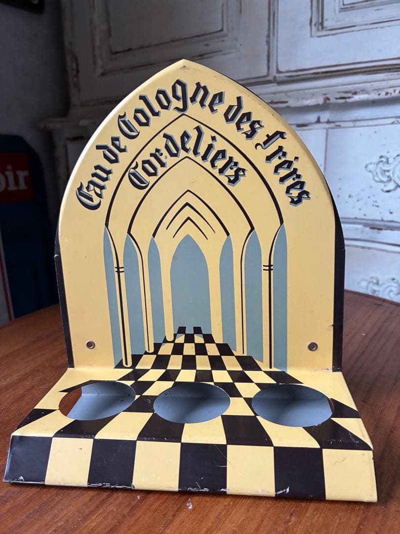 フランス　アンティーク　ホーロー　サイン　看板　ディスプレイ　パヒューム　ボトル