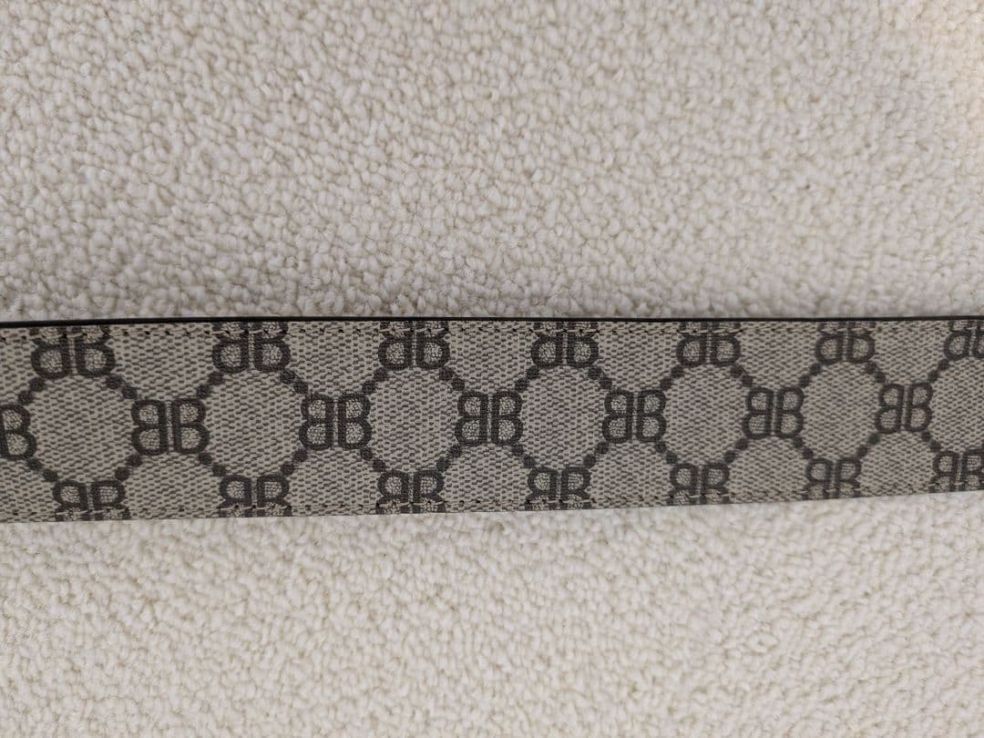 j*o様 【未使用級】 グッチ バレンシアガ コラボ ベルト BB レザー ブラ