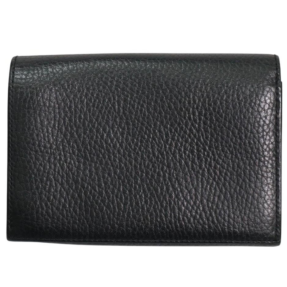 BURBERRY バーバリー レザー 折り長財布　黒　ノバチェック ロゴ型押し