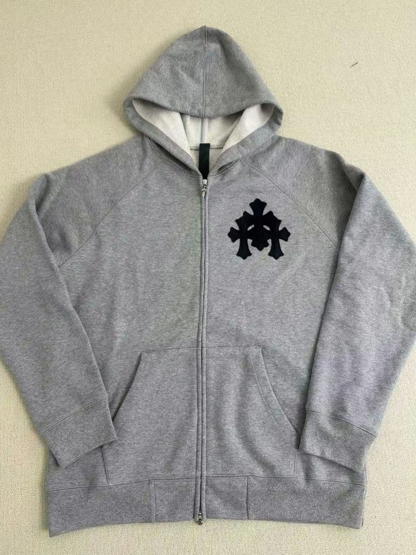 クロムハーツ Y NOY クロスパッチジップアップパーカー メンズ *