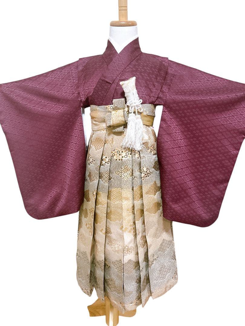 変わり色♡七五三　5歳　男の子　セット　一式　紫系　鷹