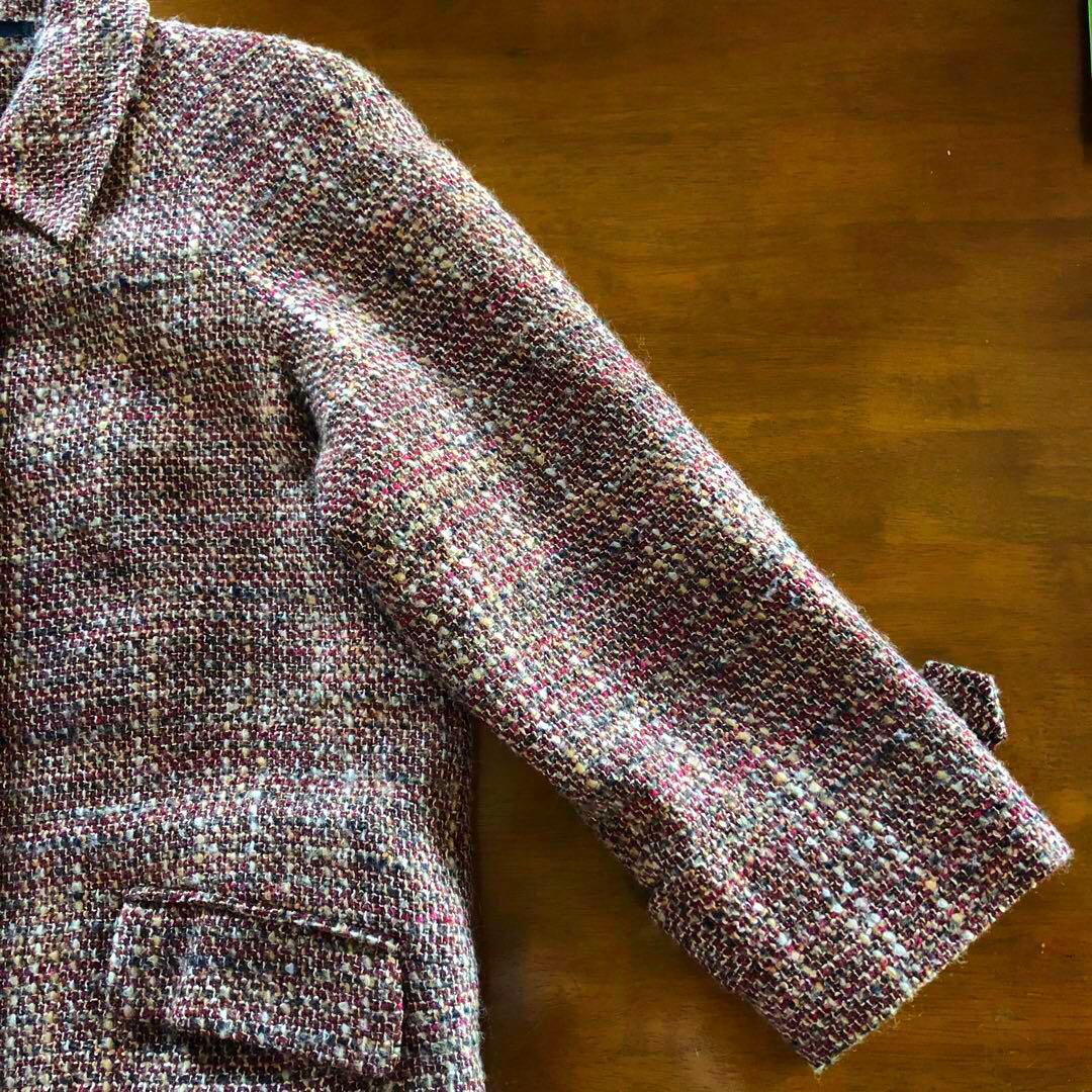 DAKS ダックス　レディース　ロング　コート　アウター　ツイード 高級　M