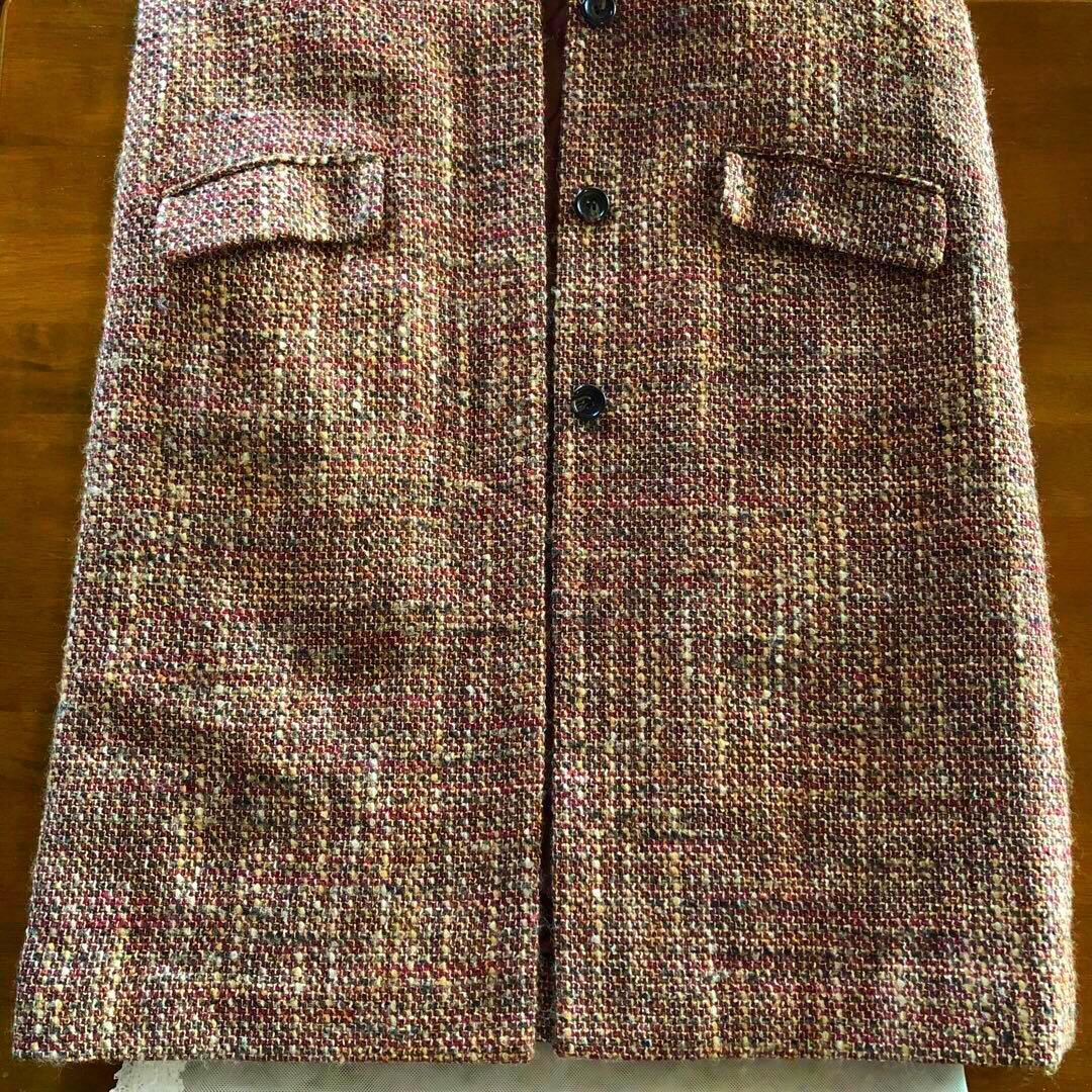 DAKS ダックス　レディース　ロング　コート　アウター　ツイード 高級　M