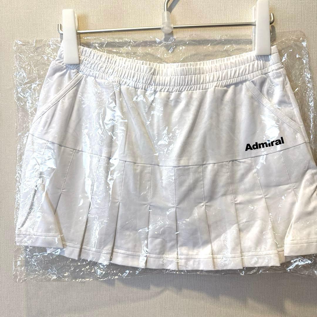 完売商品　新品　Admiral テニス プリーツスカート L ホワイト
