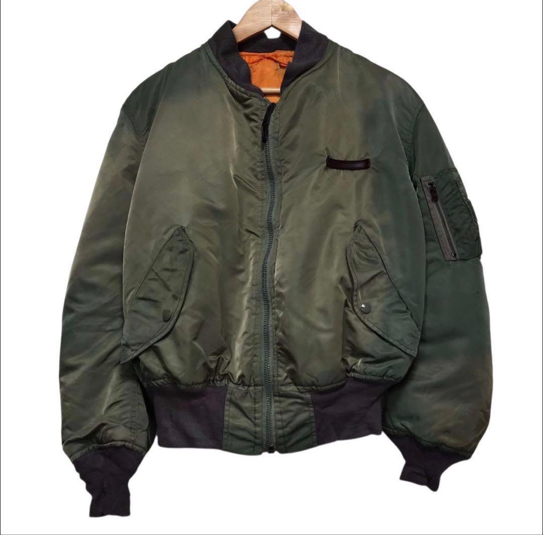 90s AVIREX MA-1 ミリタリーフライトジャケット　USA製 L