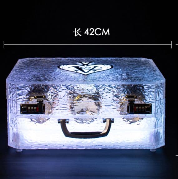 ボトルケース　LED　バレンタイン アタッシュケース ディスプレイ シャンパン
