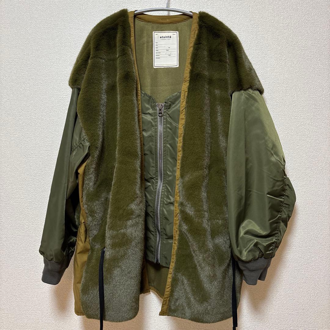 【etsinta/エシンタ】ファー切替ジャケット