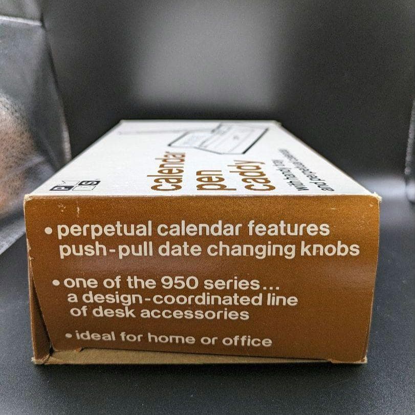 箱付き デッドストック パークシャーマン 台座つきデスクカレンダー 真鍮製