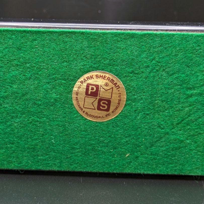 箱付き デッドストック パークシャーマン 台座つきデスクカレンダー 真鍮製