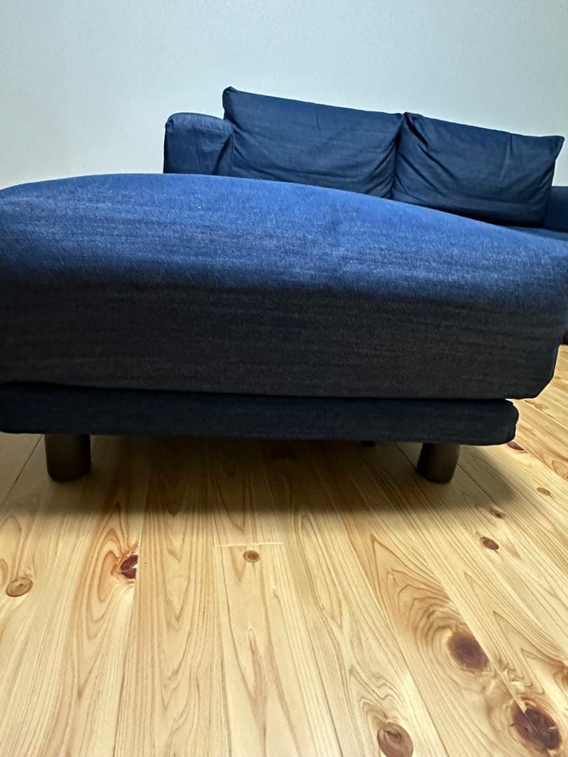 MUJI ネイビー 2.5シーターソファ　オットマン別売り