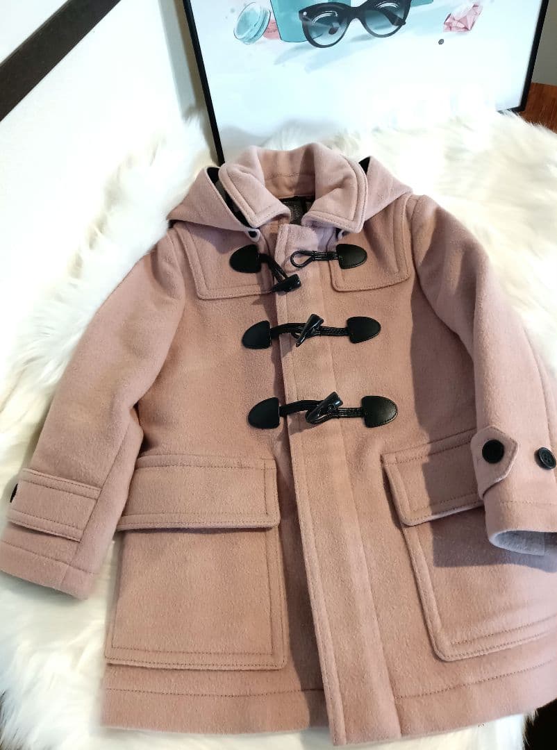 バーバリー ダッフルコート キッズ ピンク 100cm~ 4year