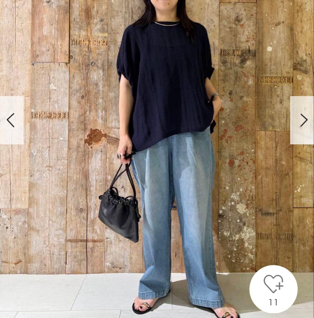 新品　今季　かぐれ　パナマギャザースリーブプルオーバー 2025