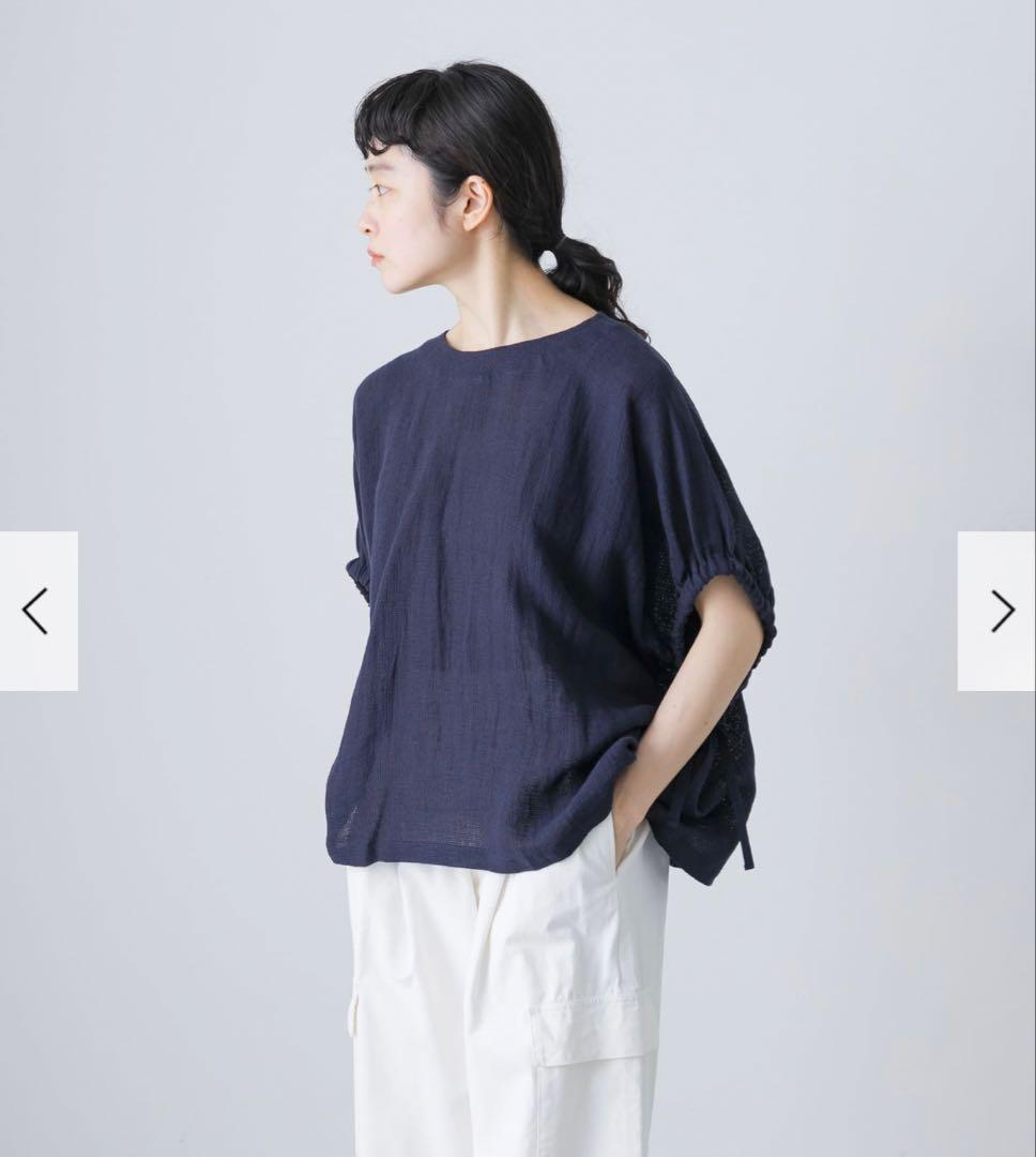 新品　今季　かぐれ　パナマギャザースリーブプルオーバー 2025