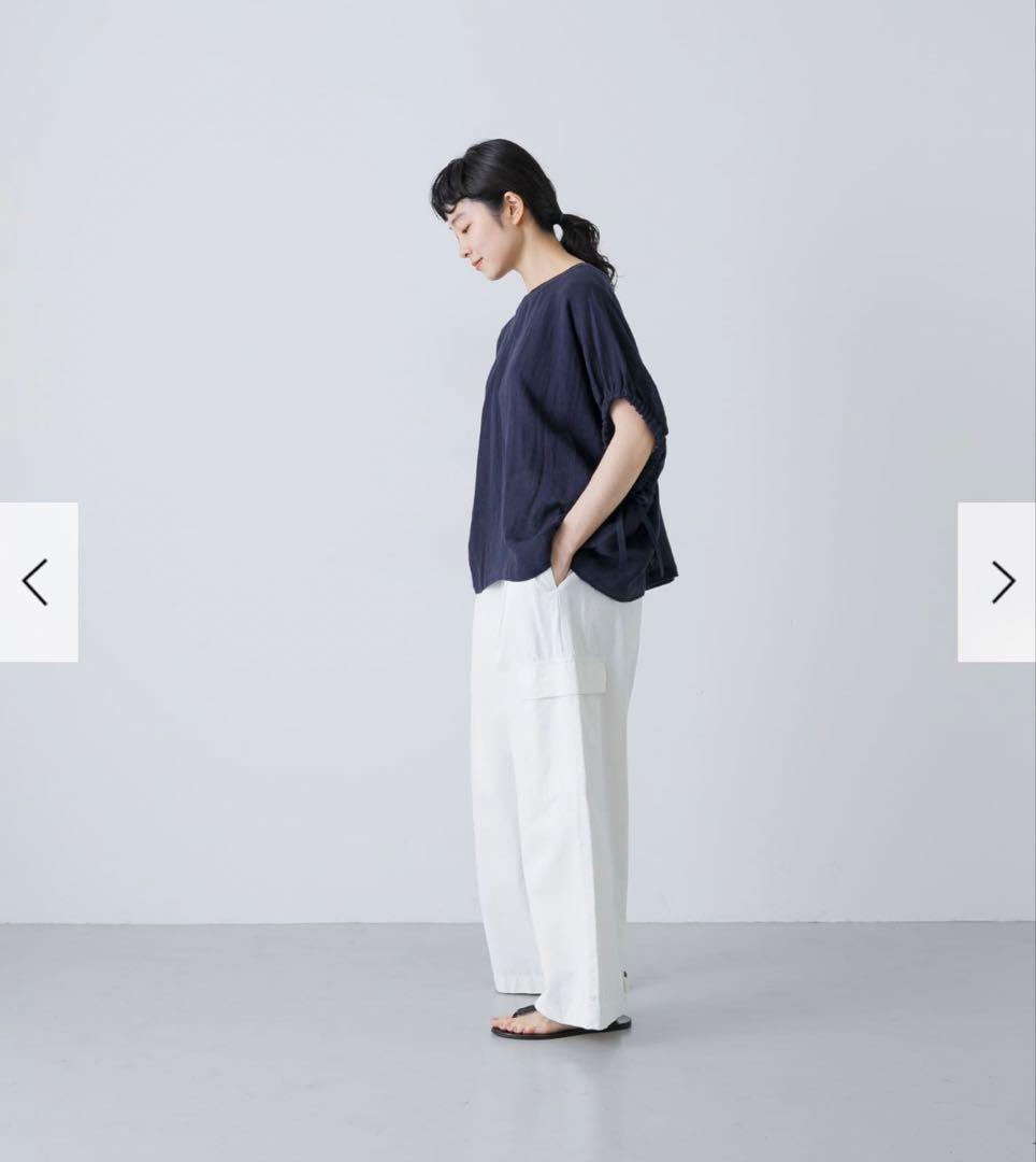 新品　今季　かぐれ　パナマギャザースリーブプルオーバー 2025