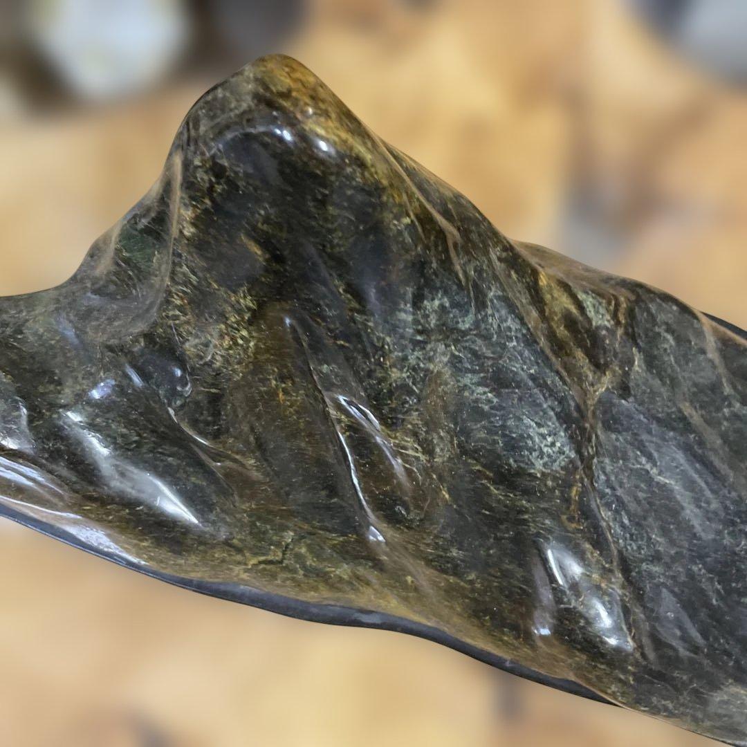 石製山の彫刻　　鑑賞石　玄関　 床の間　神聖な山のイメージ