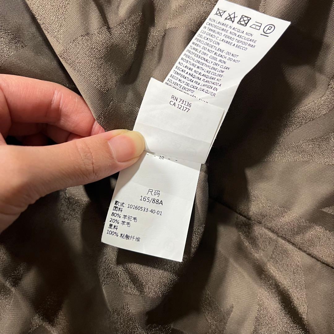 極美品 マックスマーラ アルパカ シャギー 白タグ ロングコート ブラウン 40