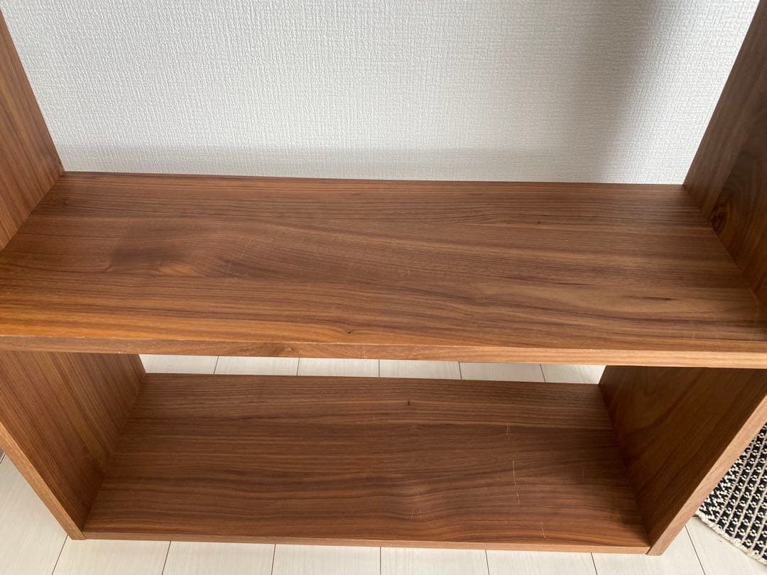 無印良品　スタッキングシェルフ・ワイド・2段　ウォールナット