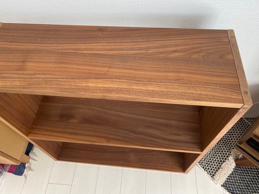 無印良品　スタッキングシェルフ・ワイド・2段　ウォールナット