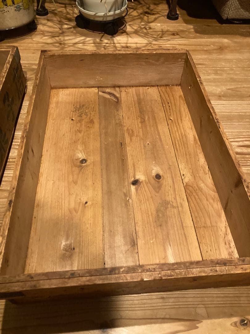 昭和レトロ　お菓子屋木箱　レトロケース　店舗什器　小4台まとめて③