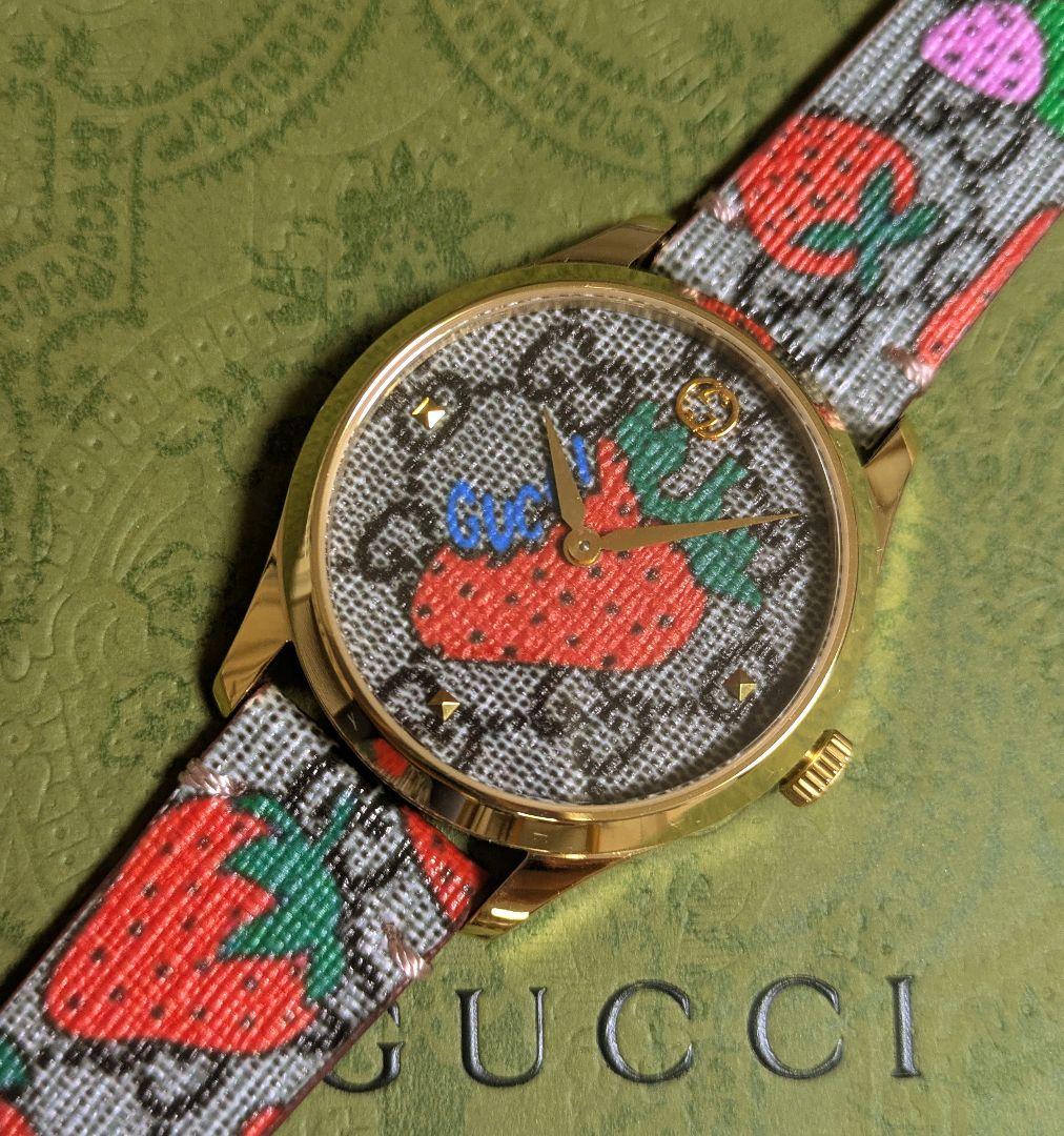 新品未使用　GUCCI　腕時計　ストロベリー　YA1264133　38ミリ