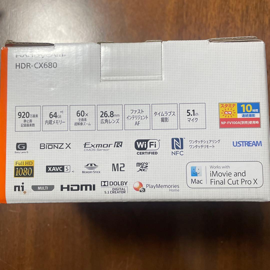 SONY HDR-CX680 ハンディカム ソニー ビデオカメラ 2024年製