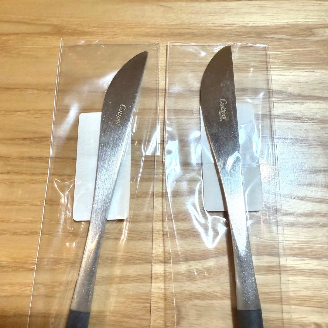 【新品未使用】　クチポール　ゴア　ブラック　シルバー　カトラリーセット