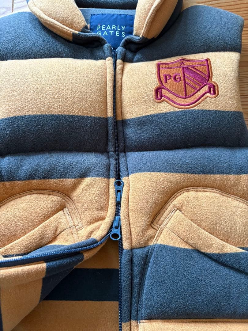 PEARLY GATES ストライプ ダウンベスト　パーリーゲイツ