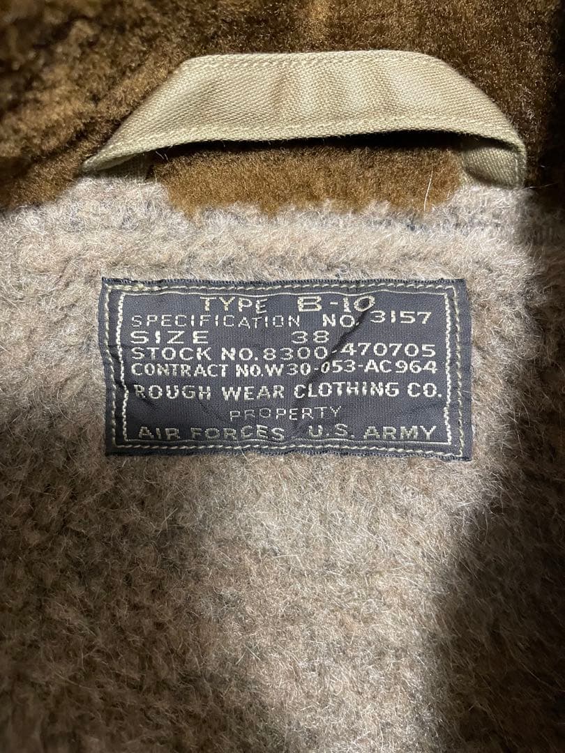 美品■バズリクソンズ　フライトジャケット　B-10 フライングタイガー　38