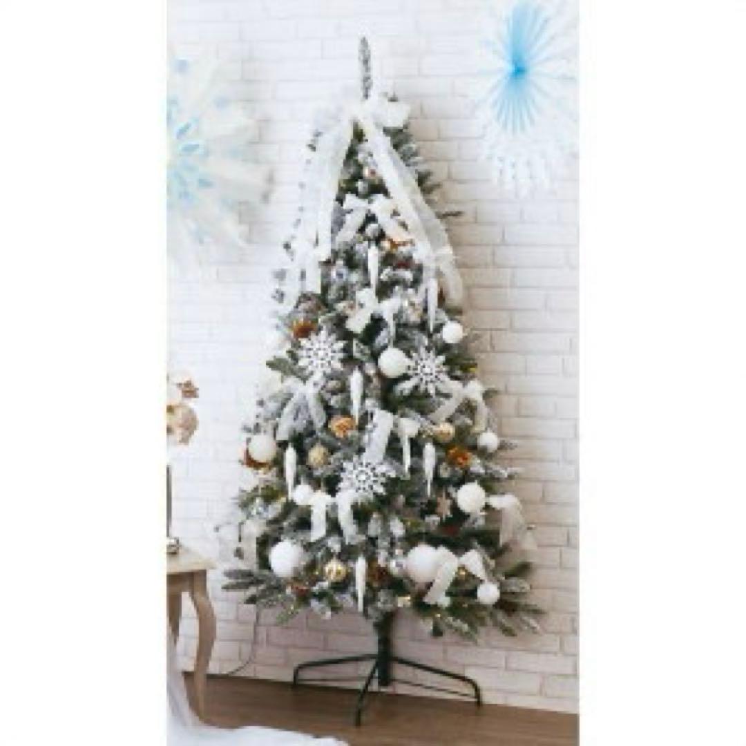 ハーフクリスマスツリー180cm以上 オーナメント ライト付 引き取り可能