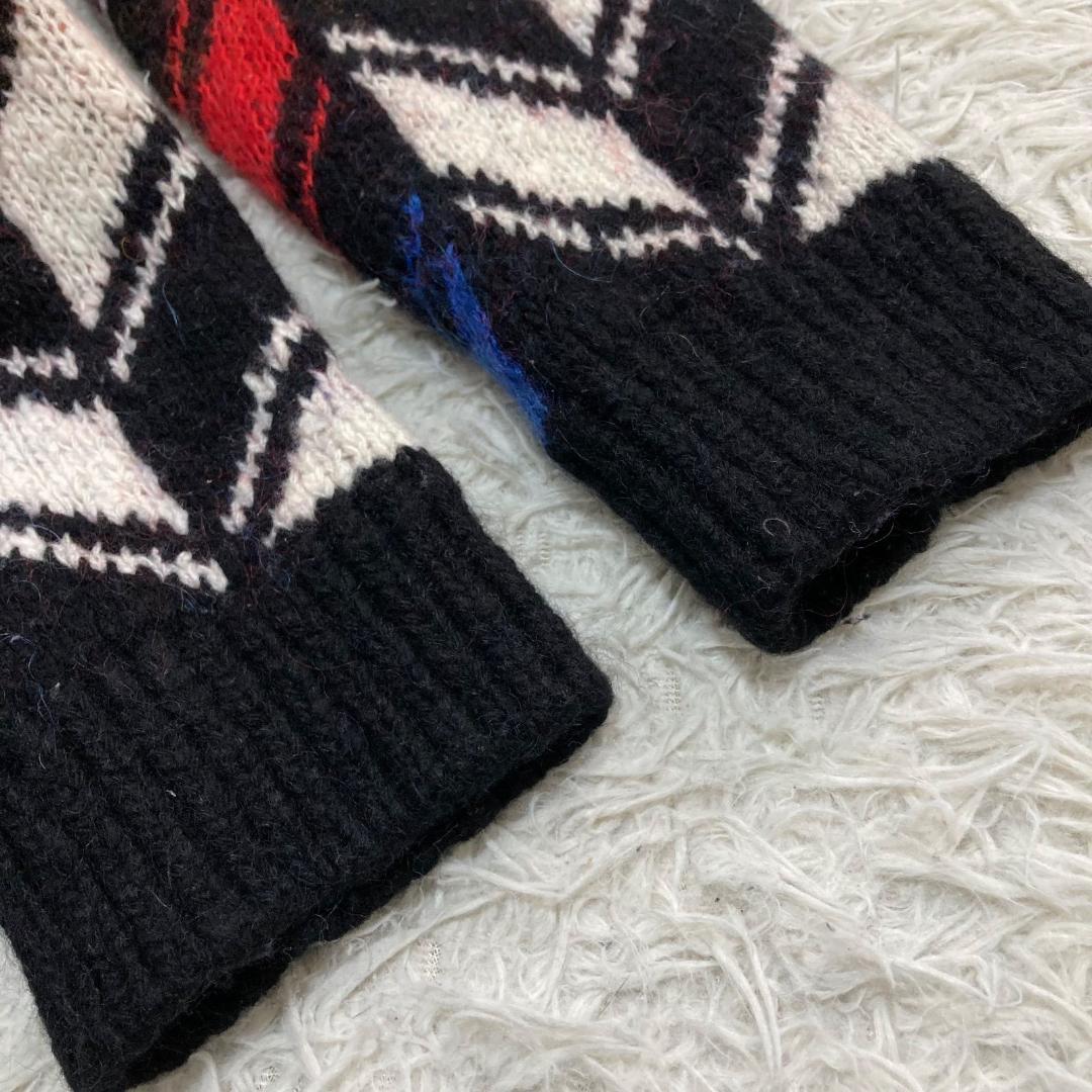 16573✨サンローラン 国内正規品 ウール モヘヤ インターシャ カーディガン