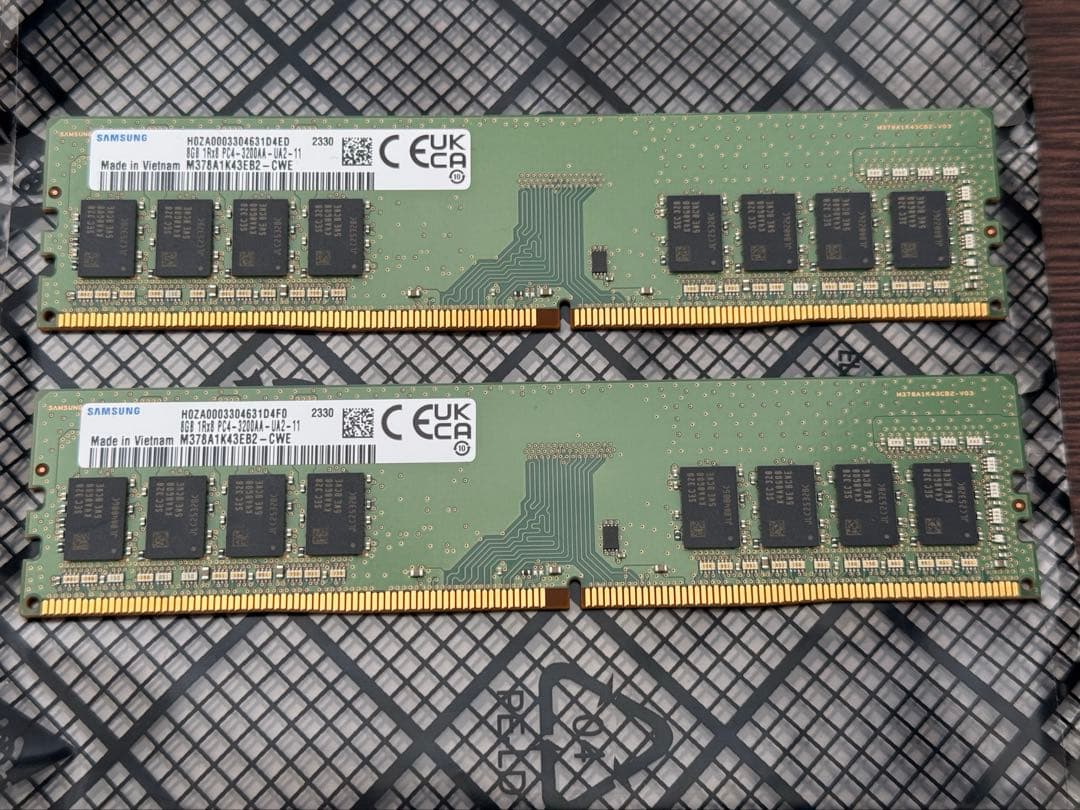【デスクトップ用メモリ】 SAMSUNG DDR4-3200 8GB 2本 PC