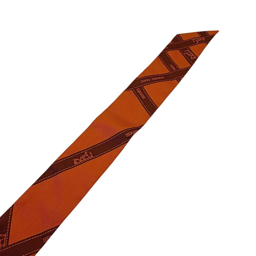 ⭐️美品⭐️ エルメス ツイリー ボルデュック リボン スカーフ オレンジ