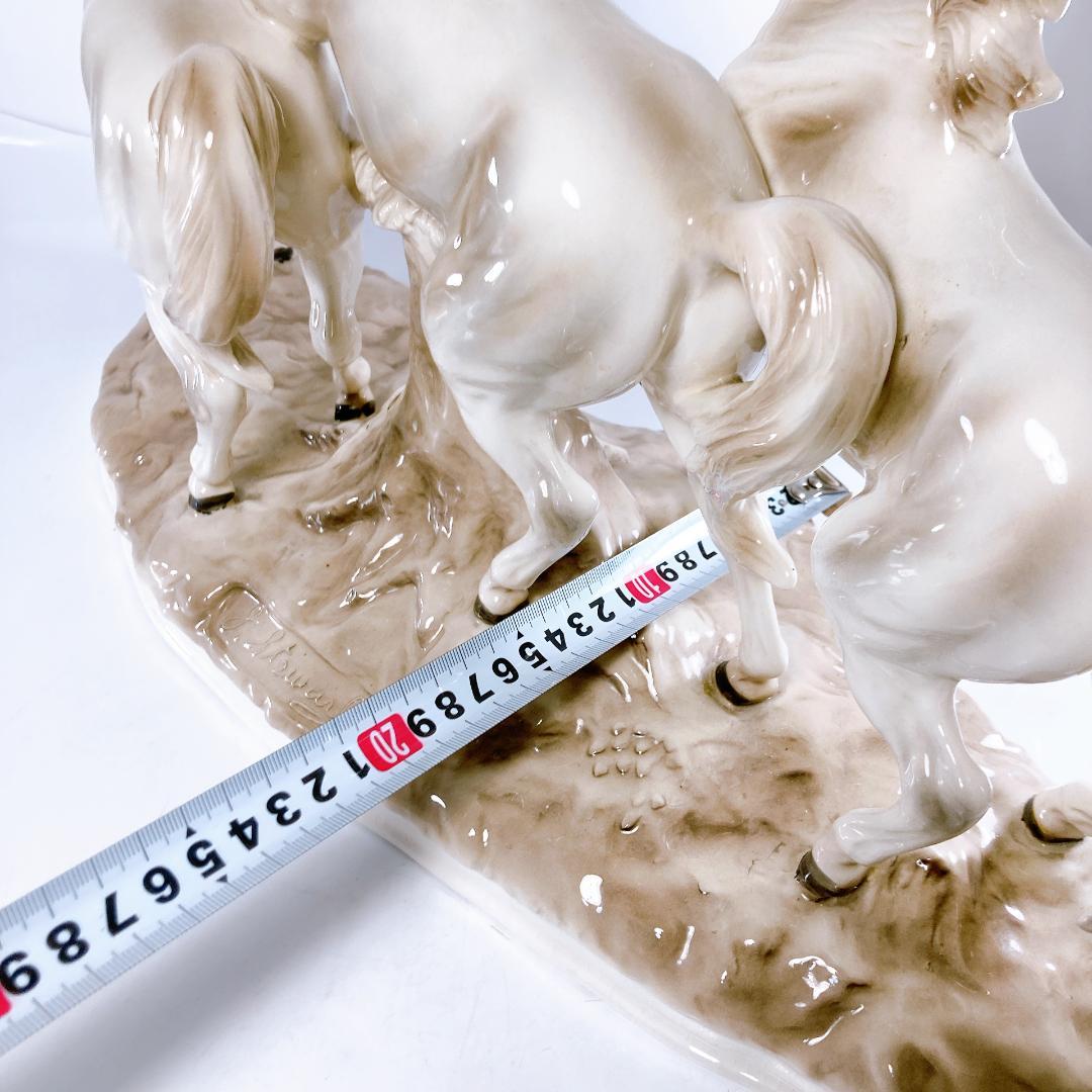 アルトマン ECHT ALTMANN 白馬 3頭 オブジェ（置物）　馬・ホース