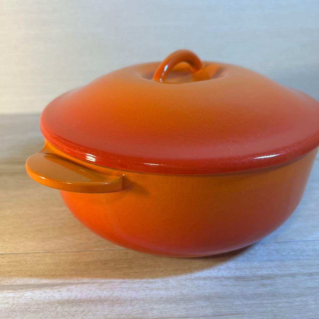 ルクルーゼ　レギュミエ　19cm オレンジ　鍋　両手鍋