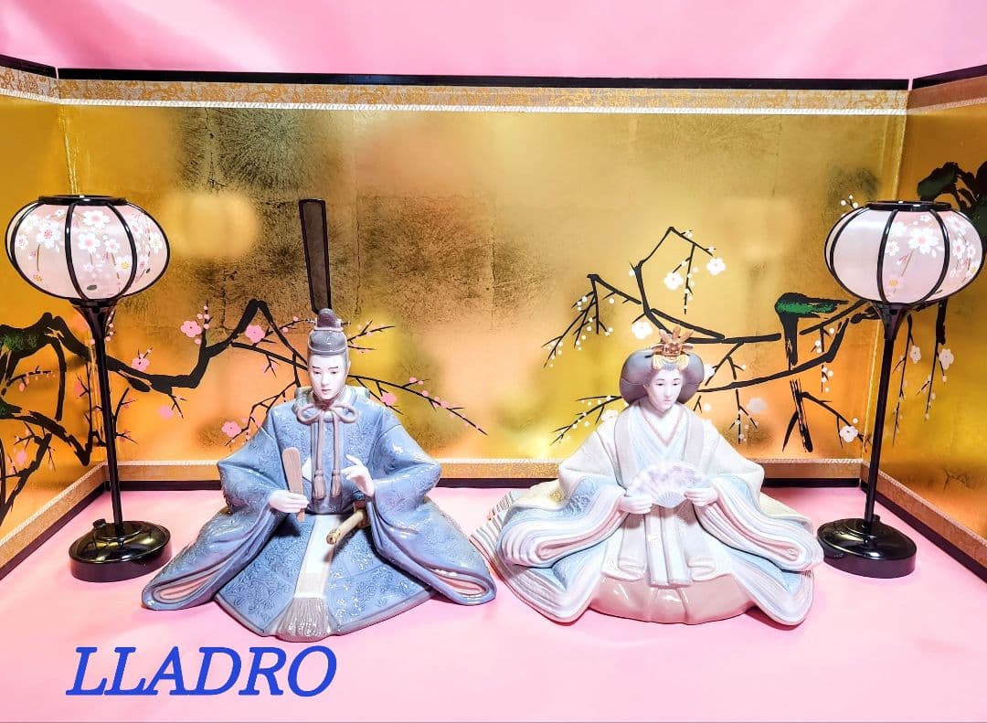 かえ二郎リヤドロ 《極美品》【親王飾り・お内裏様セット】　雛人形セット