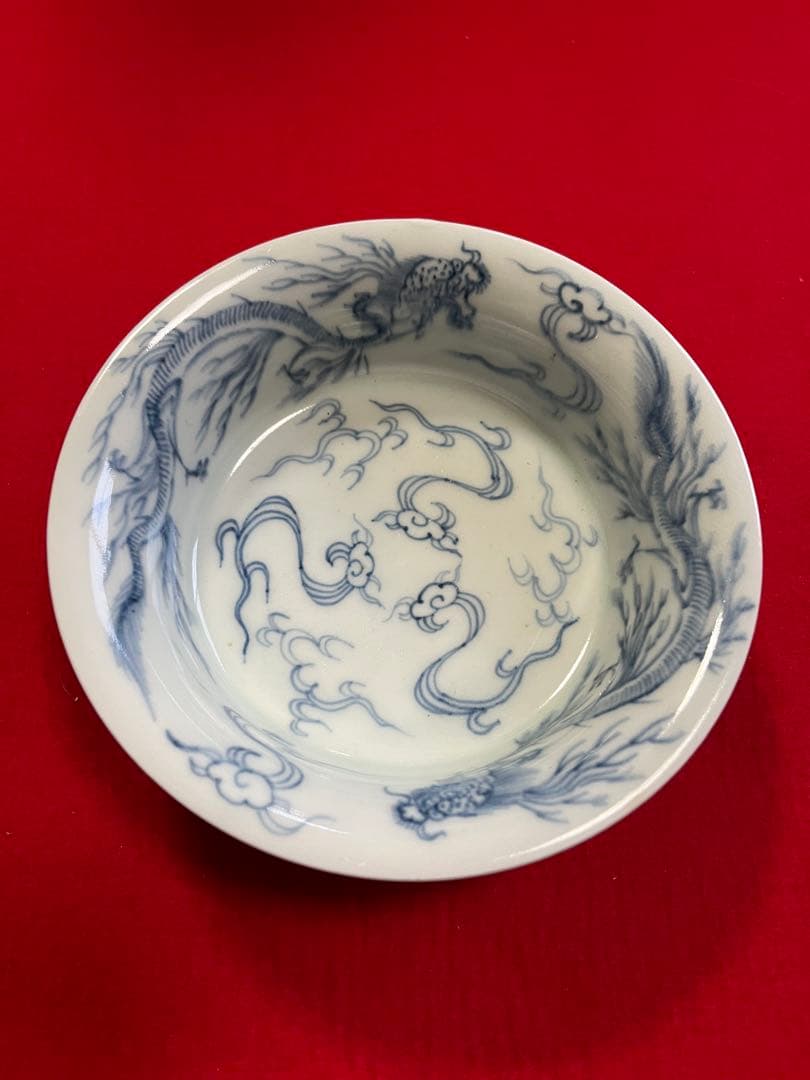 【冨貴長春】染付 昇龍柄 小鉢 4客組 A3775 有田焼 伊万里焼 古伊万里