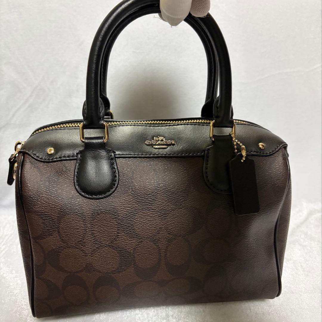 【未使用品】COACH コーチ 2way ミニボストンバック ショルダーバッグ