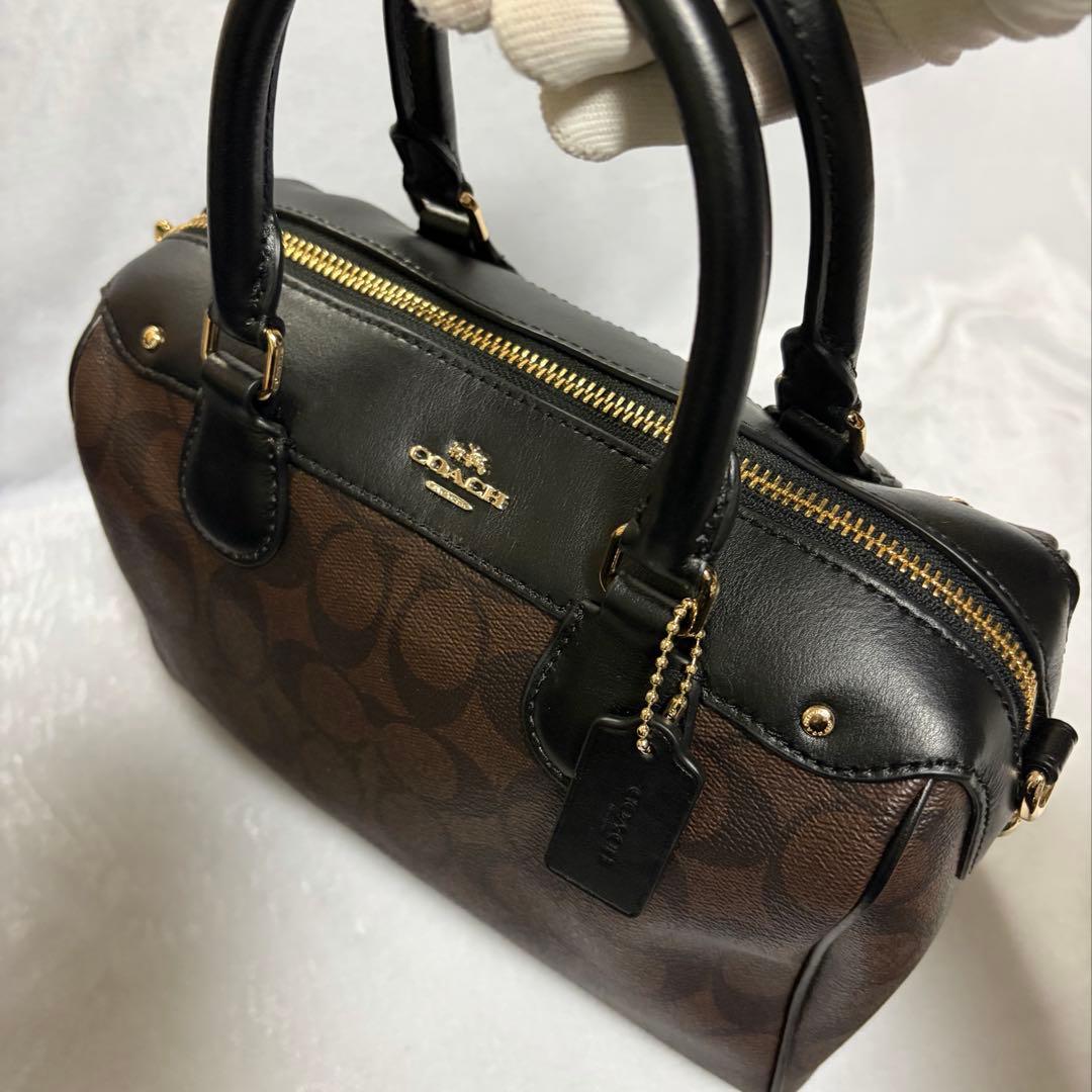 【未使用品】COACH コーチ 2way ミニボストンバック ショルダーバッグ