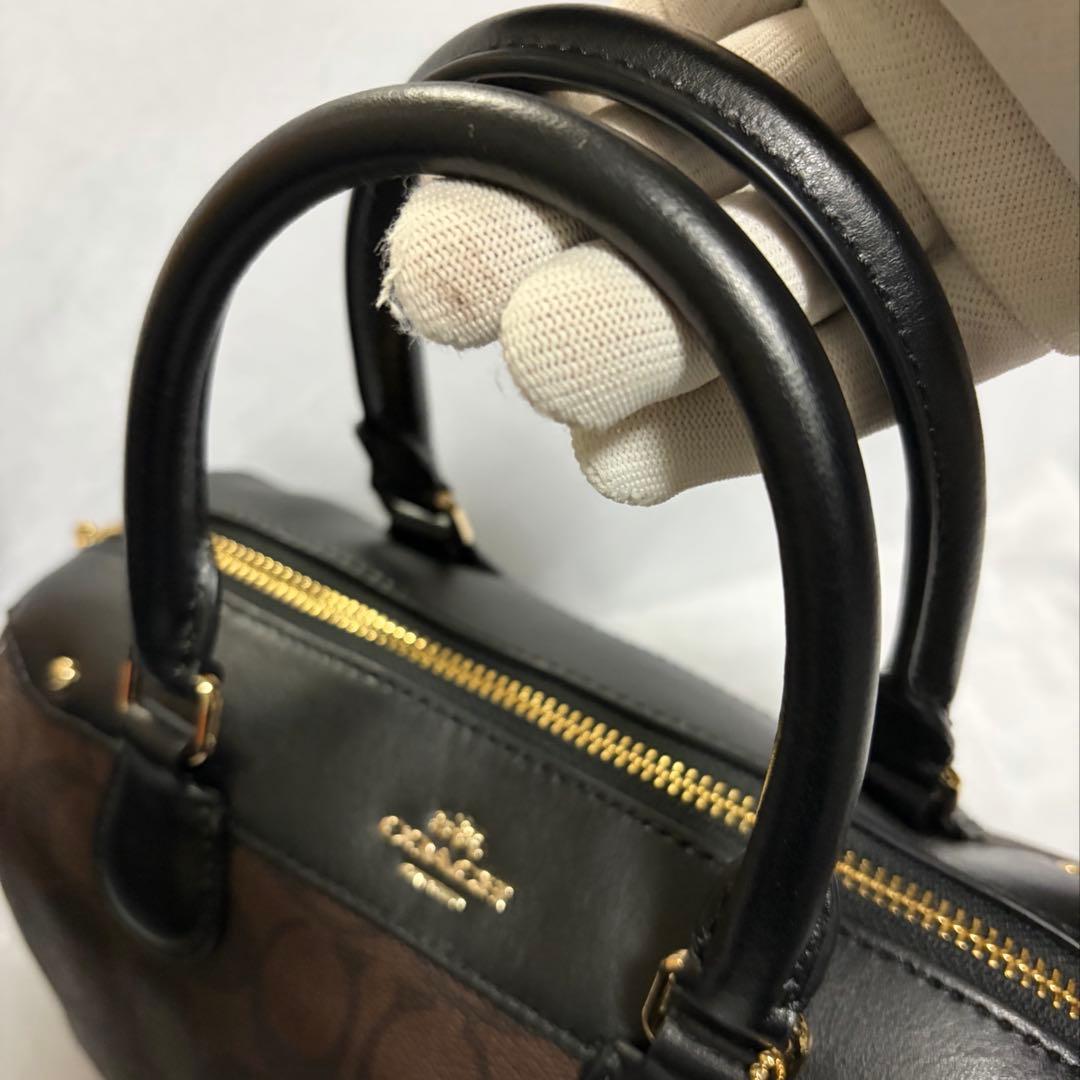 【未使用品】COACH コーチ 2way ミニボストンバック ショルダーバッグ