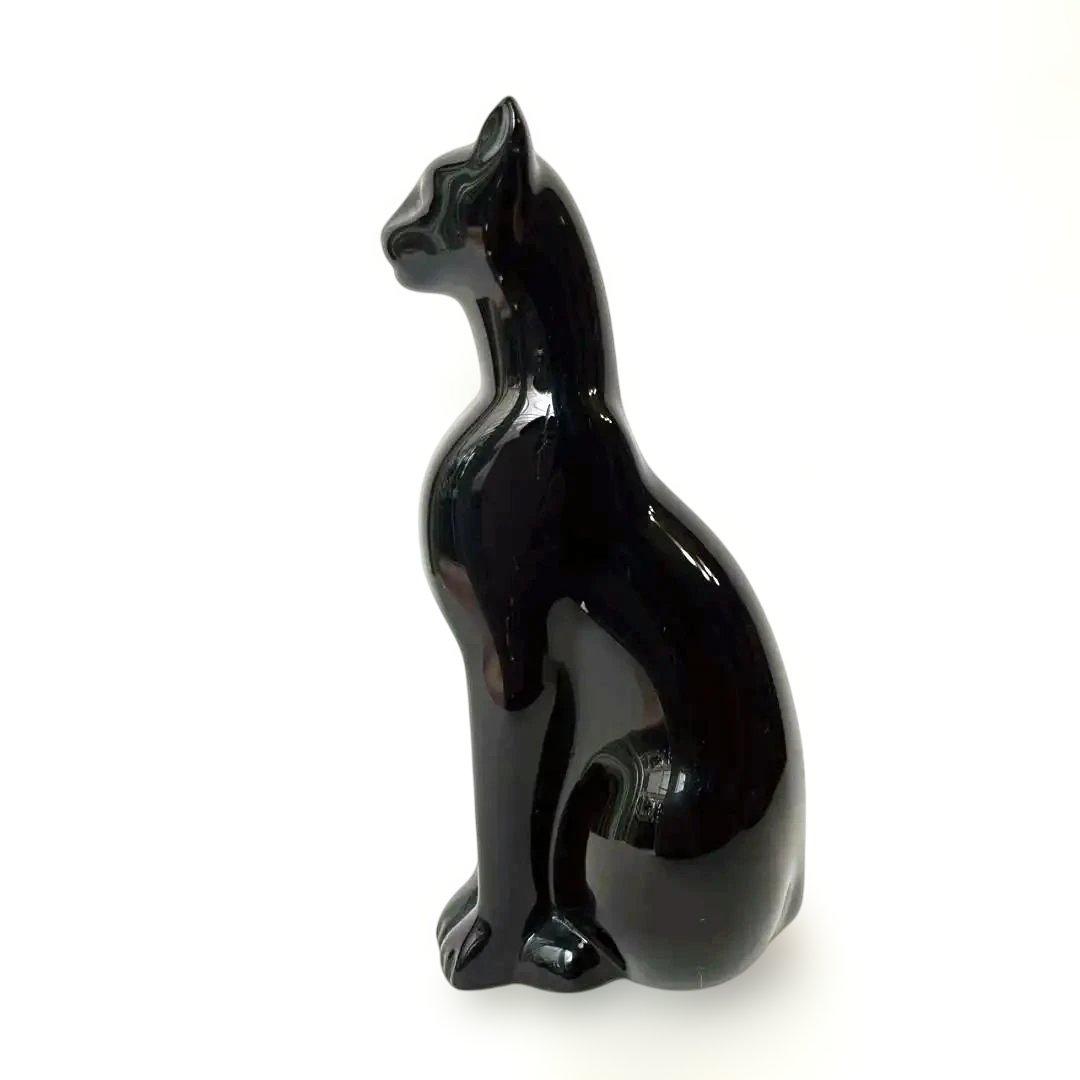 【稀少】オールド バカラ BACCARAT 16cm 黒猫