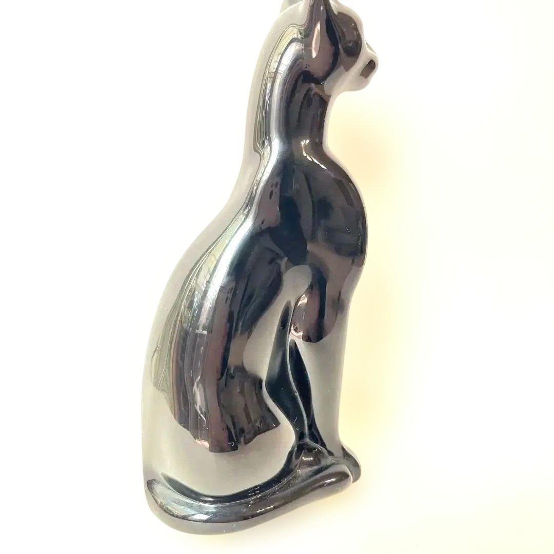 【稀少】オールド バカラ BACCARAT 16cm 黒猫