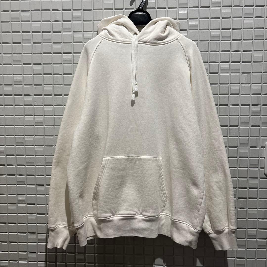COMOLI 22SS コットン吊裏毛パーカー フーディ 白 3