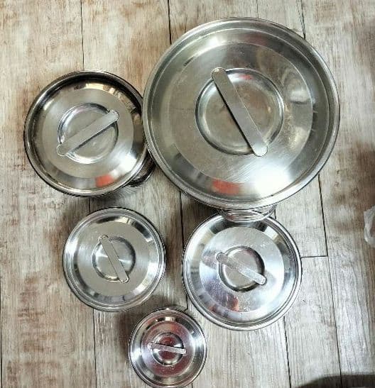 ステンレス製キッチンポット 5点セット