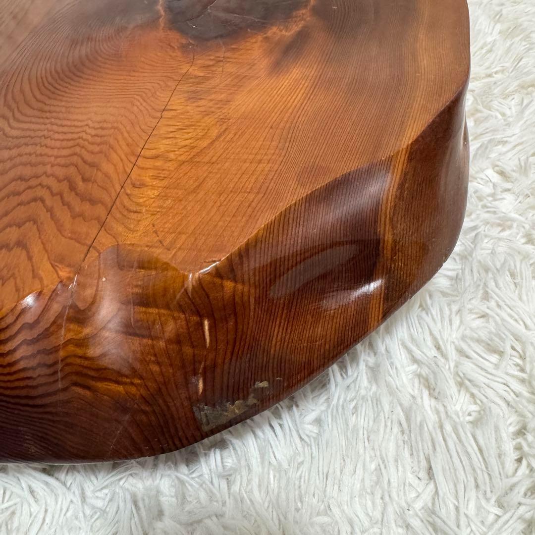 【刻印彫り】世界遺産　屋久杉 一枚板 極上木目 天然木総無垢 ローテーブル