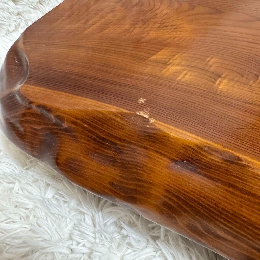【刻印彫り】世界遺産　屋久杉 一枚板 極上木目 天然木総無垢 ローテーブル